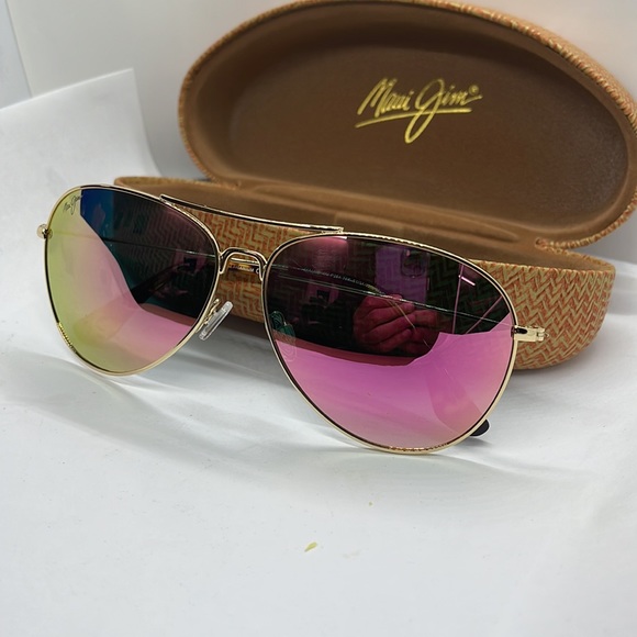 Brand New Maui Jim Polarized Aviator double bridge Gold frame - Picture 3 of 9